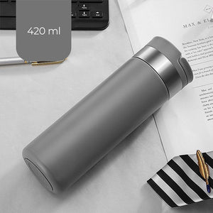 Thermos Water Bottle with Phone Stand and Mirror