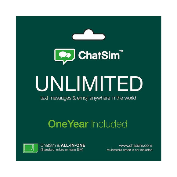 ChatSim Unlimited - Global SIM card to chat with WhatsApp, Telegram and others
