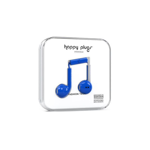 Happy Plugs Earbud Plus Headphone - Cobalt Blue